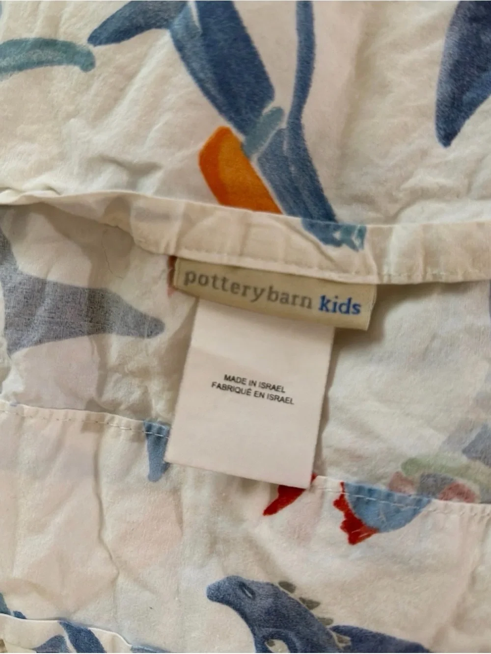 Pottery Barn TWIN Kids Ocean Shark DUVET FLAT SHEET AND PILLOWCASE